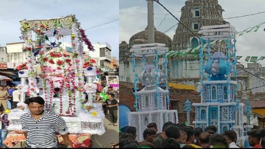 मोहर्रम पर निकाले गए जुलूस: आगरा में गमगीन माहौल में सुपुर्द-ए-खाक हुए ताजिये, शहरभर में तैनात रहा पुलिस बल