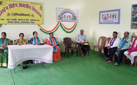 दृष्टिबाधित बच्चों ने नृत्य गीत के माध्यम से मनाया स्वतंत्रता का त्यौहार