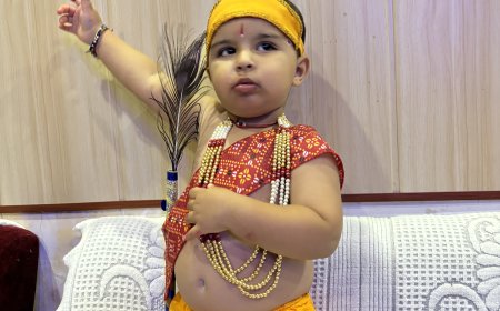 नर्मदापुरम के छोकरें (दिव्यांश निशरेले) ने देशवासियों  को दी जन्मष्टमी की बधाई