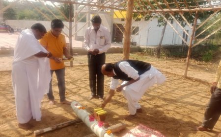 जगन्नाथ मंदिर प्राण प्रतिष्ठा यज्ञशाला का शिखर पूजन
