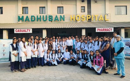 मधुबन अस्पताल,  बुधनी कि विश्व स्तरीय सेवाओं से ही छात्र छात्राओं को कराया अवगत