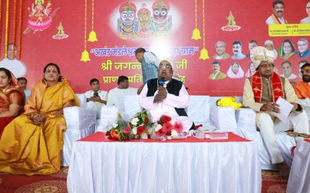 अखंड  मंडलेश्वरधाम डोंगरवाड़ा में प्राण प्रतिष्ठा समारोह के समापन दिवस पर रविवार को विशाल भंडारे ओर दोपहर 2 बजे महाआरती का विशाल आयोजन