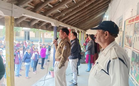 पुलिस की यातायात की पाठ शाला हुई संपन्न