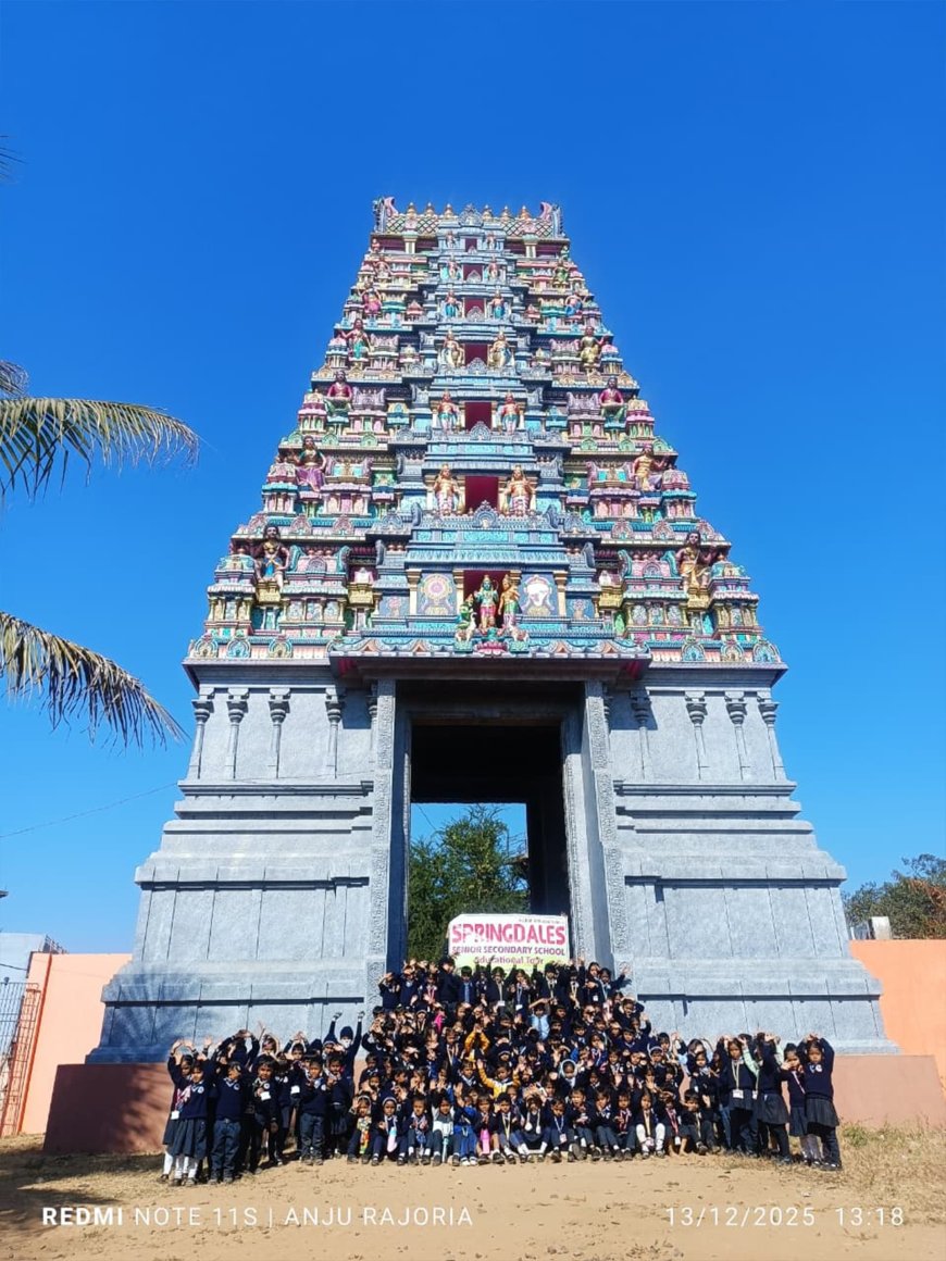 स्प्रिंगडेल्स स्कूल के नन्हे–मुन्ने बच्चे निकले शैक्षणिक भ्रमण पर