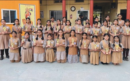 नवीन शिक्षा सत्र के प्रथम दिवस समेरिटन्स में प्रवेशोत्सव  बच्चों में दिखा उत्साह